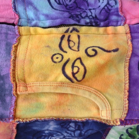 Kathmandu Imports Colorful Patchwork Zipped Hoodie S - Picture 4 of 8